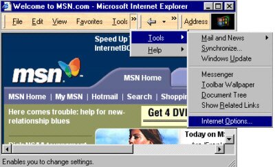 IE options