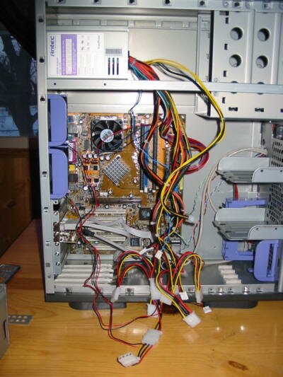 Wires on Mobo installed