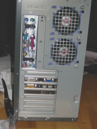 Rear of case
