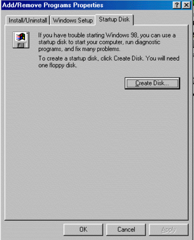 Windows Startup Disk