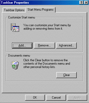 Windows Taskbar Properties Utility