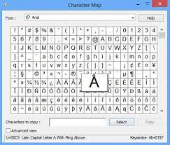 Windows Character Map