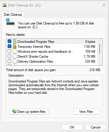 Windows Disk Cleanup Utility
